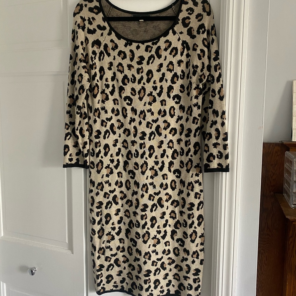Cheetah sweater dress